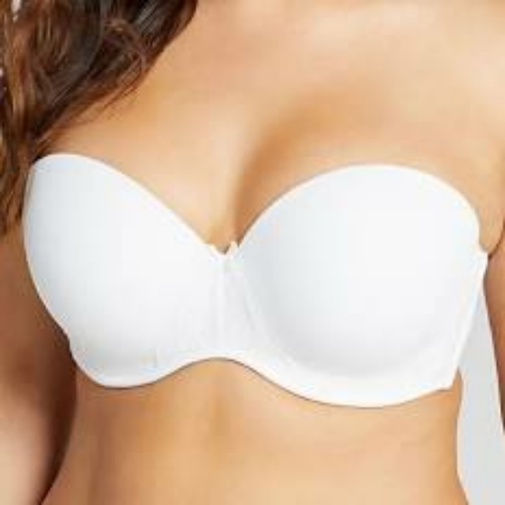 Cacique White Strapless Bra